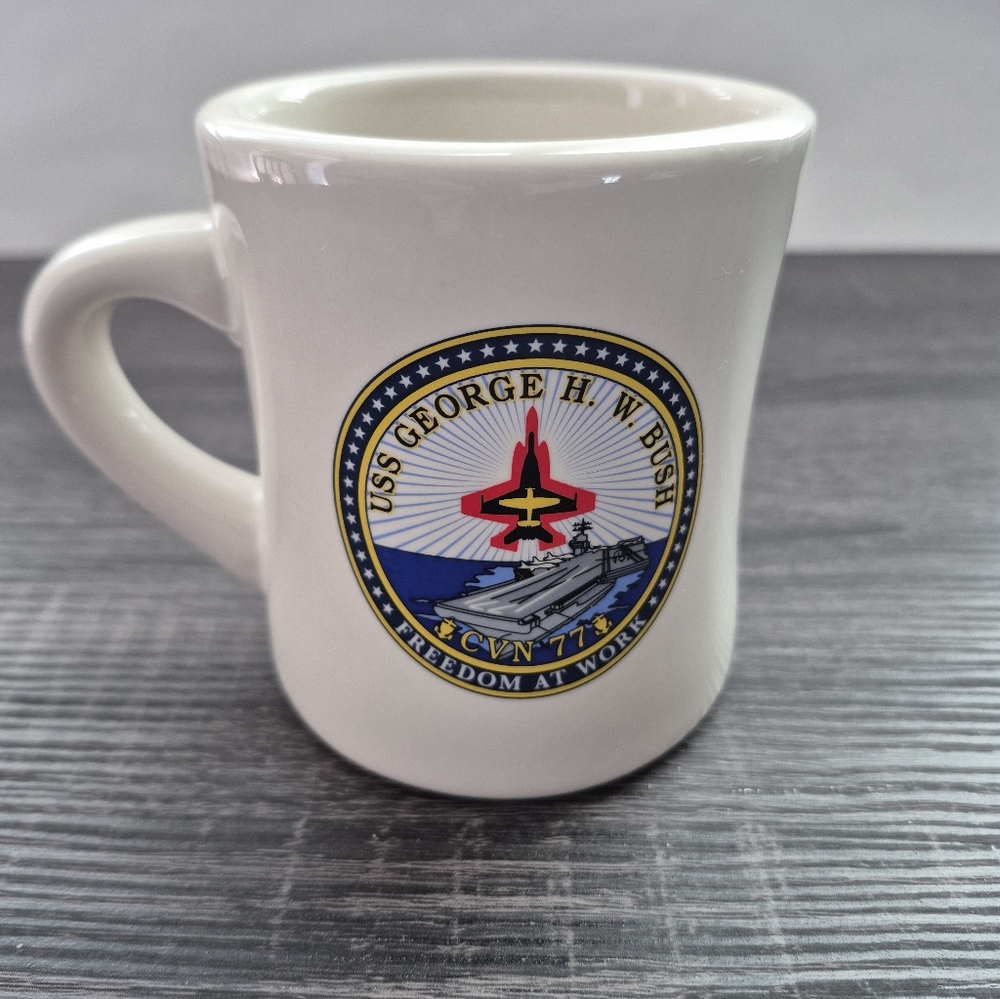 USS George H.W. Bush Ceramic Mug - White